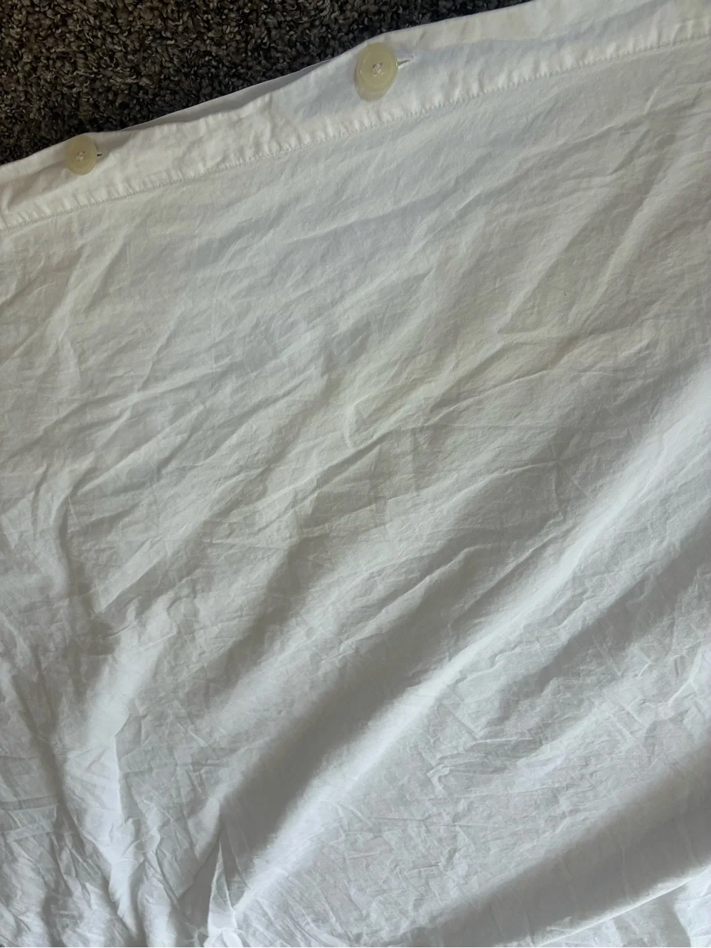 Restoration Hardware Queen Duvet Made in Italy White with Red Border